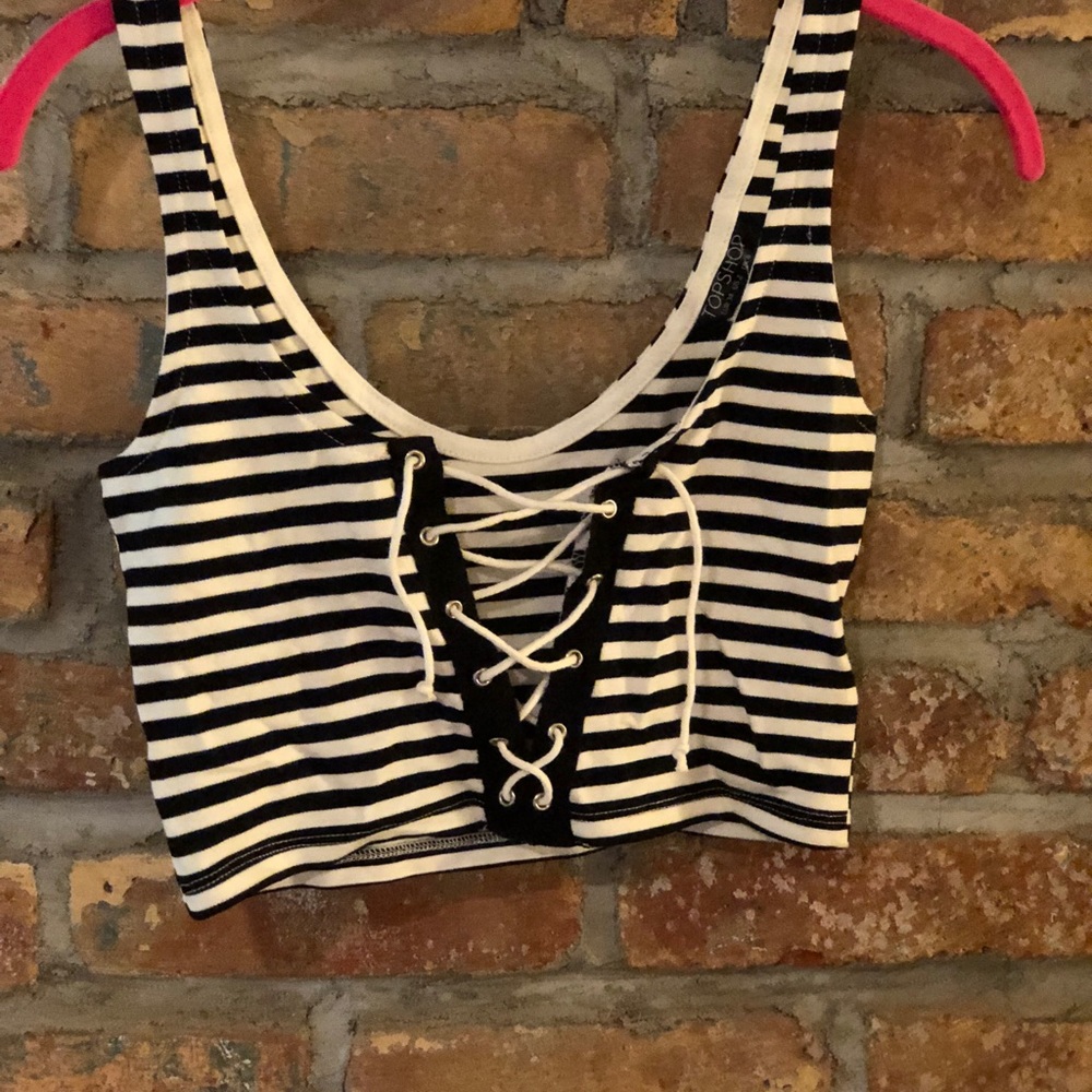 TopShop crop tie with tie detail